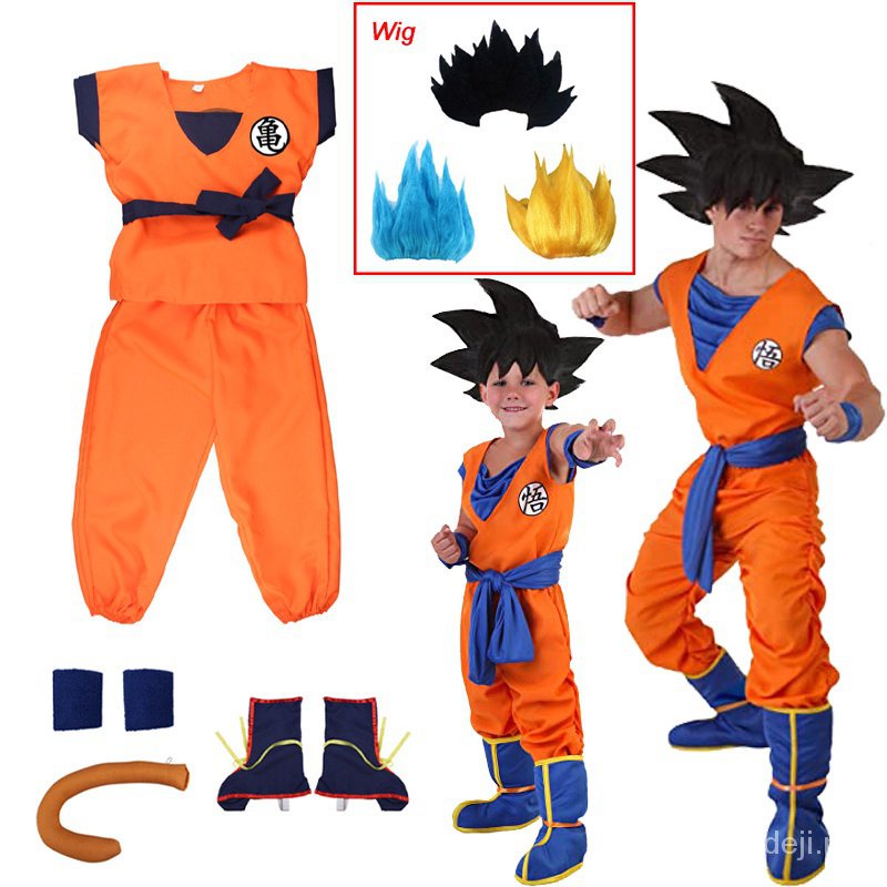 Halloween Anime Dragon Ball Costume For Kids Boy Son Goku Cosplay