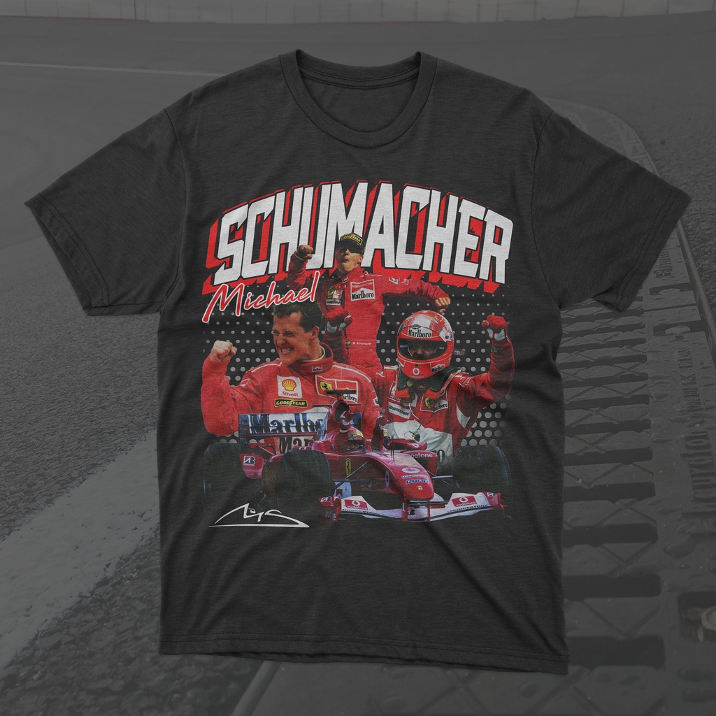 Michael Schumacher Formula 1 Racing Tshirt, F1 Helmet Shirt, Michael ...