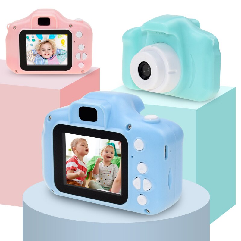 Mini Kids Video Camera, 2.0 Inch Color Screen Digital Kids Camera 1080P Rechargeable Children's Camera With Lanyard Toy Gifts For Girls