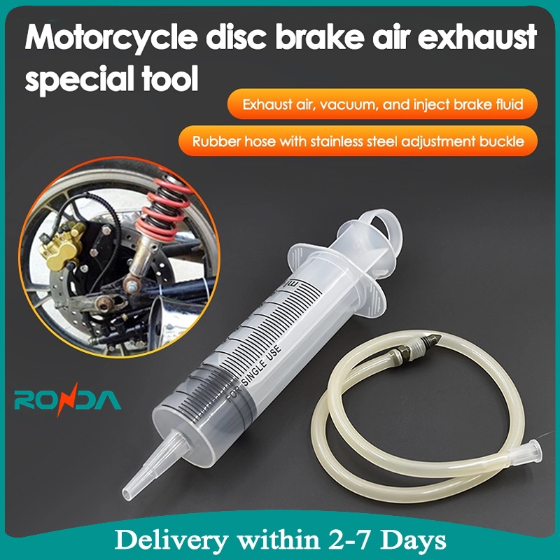 Universal Motorcycle Bleed Kit Brake Caliper Gas Bleeder Syringe Tool
