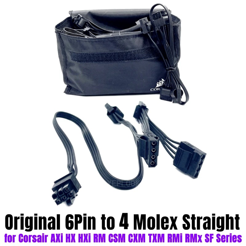 Original CORSAIR CX550 CX650 CX750 6Pin to 4 Molex IDE 4Pin PATA Perif