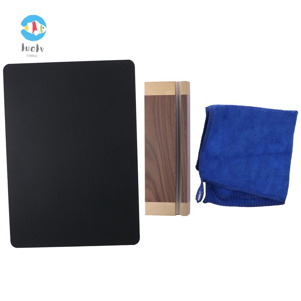 LUOLUVO Creative Handpainted Small Blackboard, Wooden Black Erasable