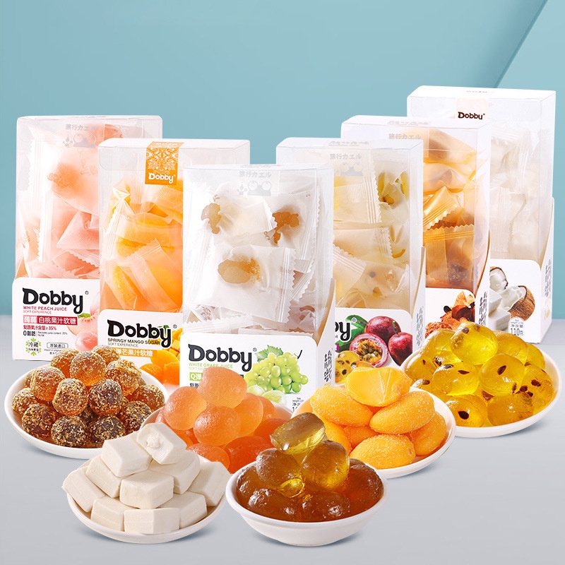 Dobby Dolby Soft Candy Mango Flavor 100g Fruit Juice Soft Candy Snacks ...