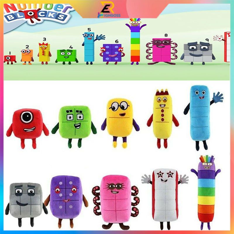 Cute Numberblocks Plush Stuffed Toys Educational Doll Number Blocks 