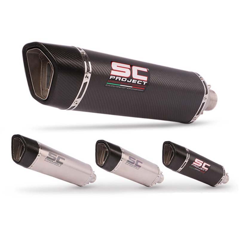 Real Carbon 51mm Inlet Universal Exhaust Muffler Pipe Motorcycle Modified Sc Muffler Canister 5914