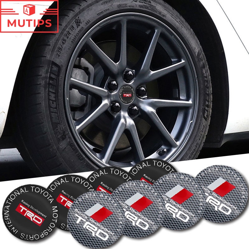 Toyota TRD 4Pcs/set 56mm Car Wheel Hub Cap Sticker Metal Emblem