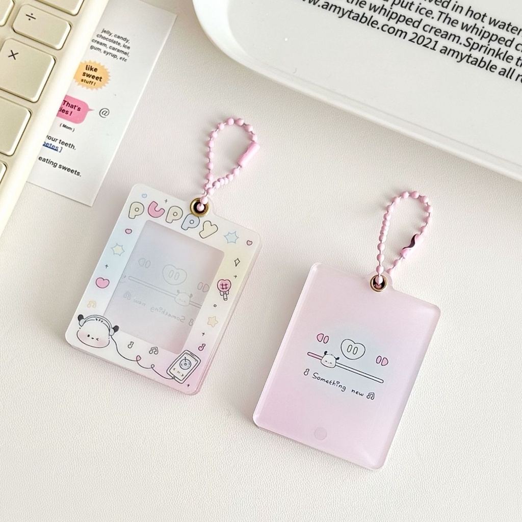 Cute Puppy One Inch Magnetic Acrylic Photo ID Card Holder Card Tile ...