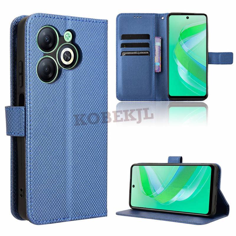 Infinix Smart 8 Case Flip Diamond Pu Leather Wallet Card Slot Phone