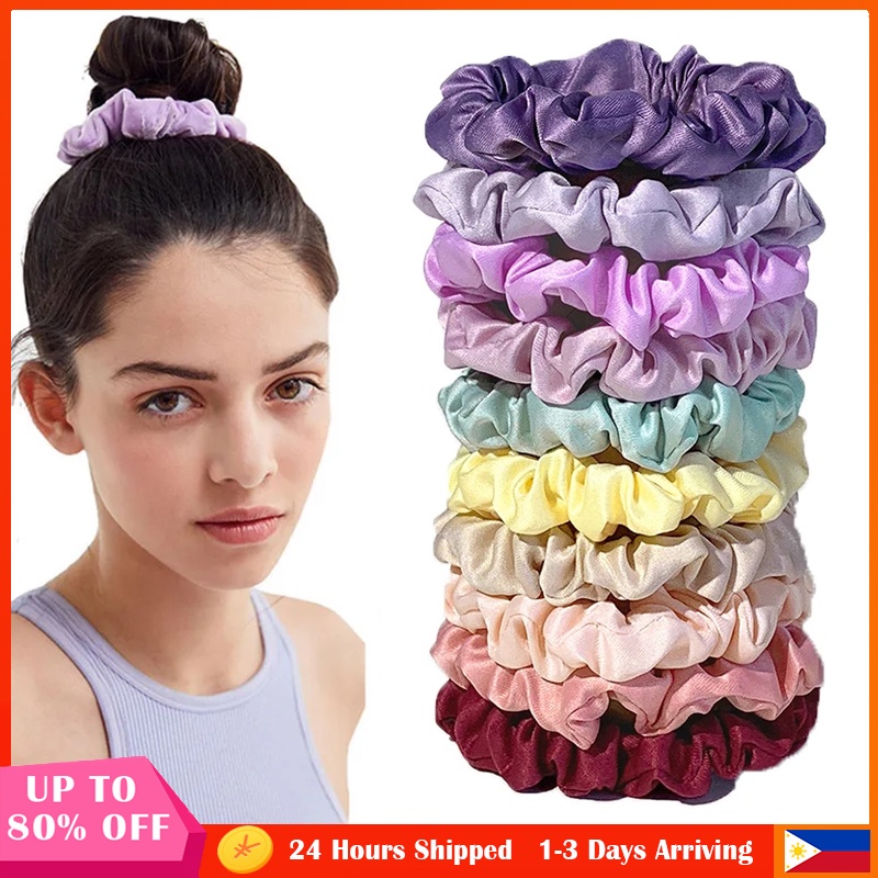 Satin hair rope ring Fashion hair tie accessories Ponytail Holder Grips