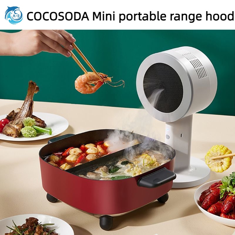 Cocosoda Household Mini Portable Hot Pot Barbecue Desktop Range Hood ...