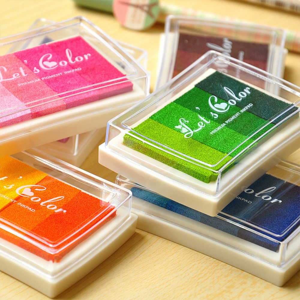 2Pcs/Set Diy Ink Pad Set Gradient Color Creative Stamp Hand Account ...