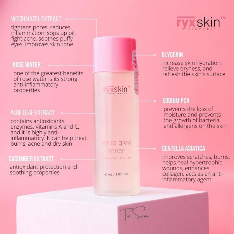 RyxSkin Hydra Glow Minis Set Skin Barrier Relief Ryx Mild Maintenance ...