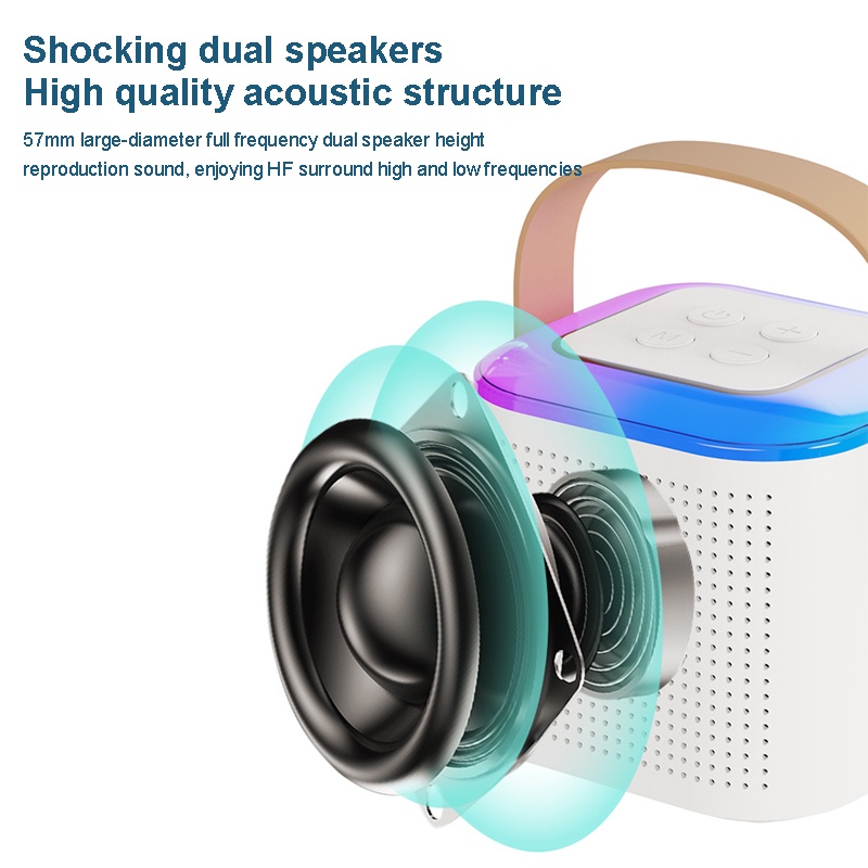 Y1 Home Wireless Bluetooth Speaker RGB Karaoke Audio Amplifier with ...