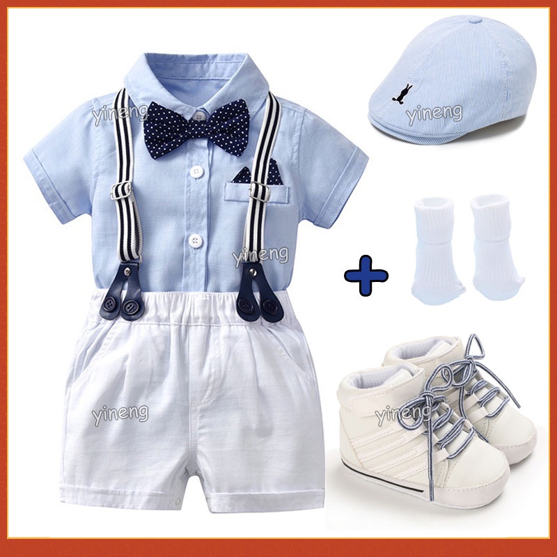 4PCS Newborn Baby Clothes Set Boy boss Baby Costume christining Outfit
