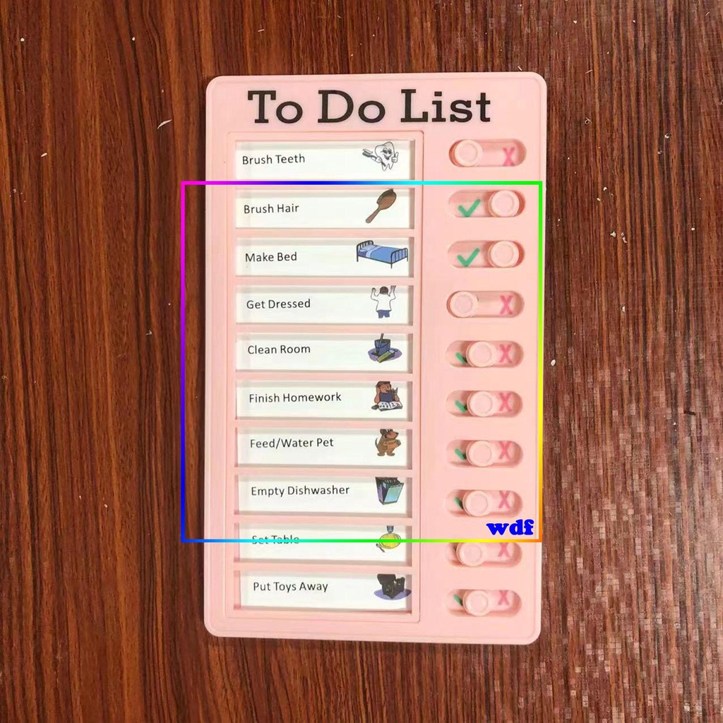 Chore Chart for Kids Adults Sliding Routine Chart Task Board | Shopee ...