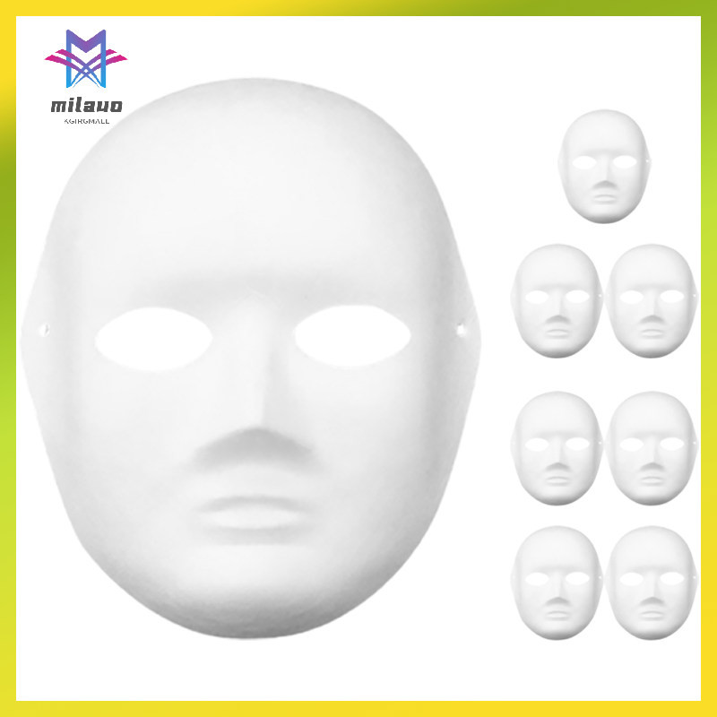 Peking Opera Mask Clown Paper Kids Full Face White Men and Women Child ...