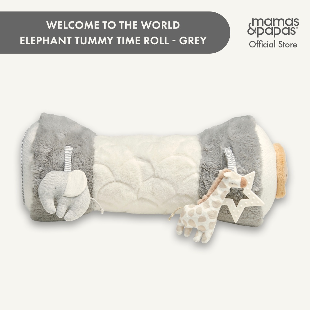 Mamas and Papas Welcome to the World Elephant Tummy Time Roll Grey Shopee Philippines