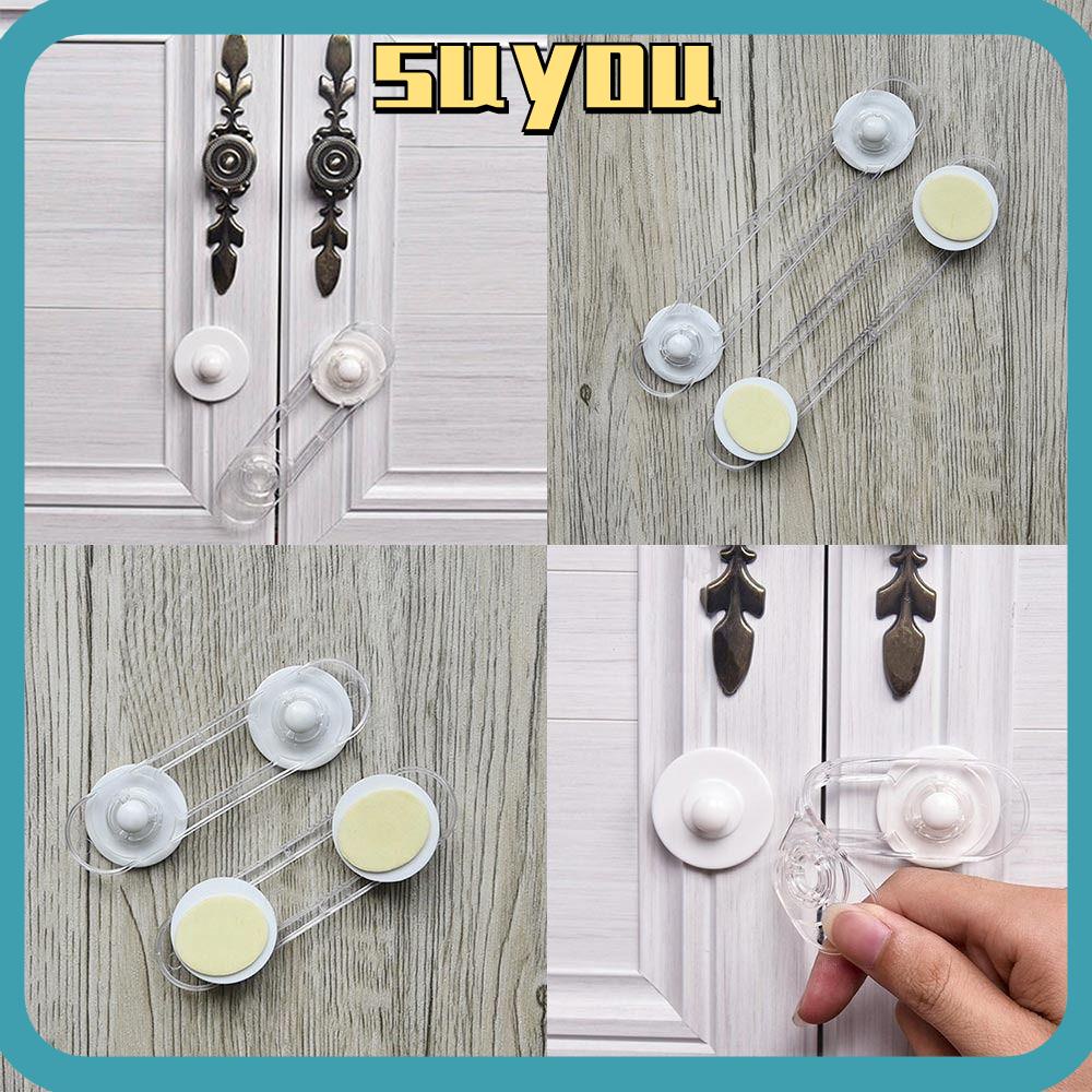 SUYO Child Safety Lock, Plastic Antipinch Baby Cupboard Locks Latches
