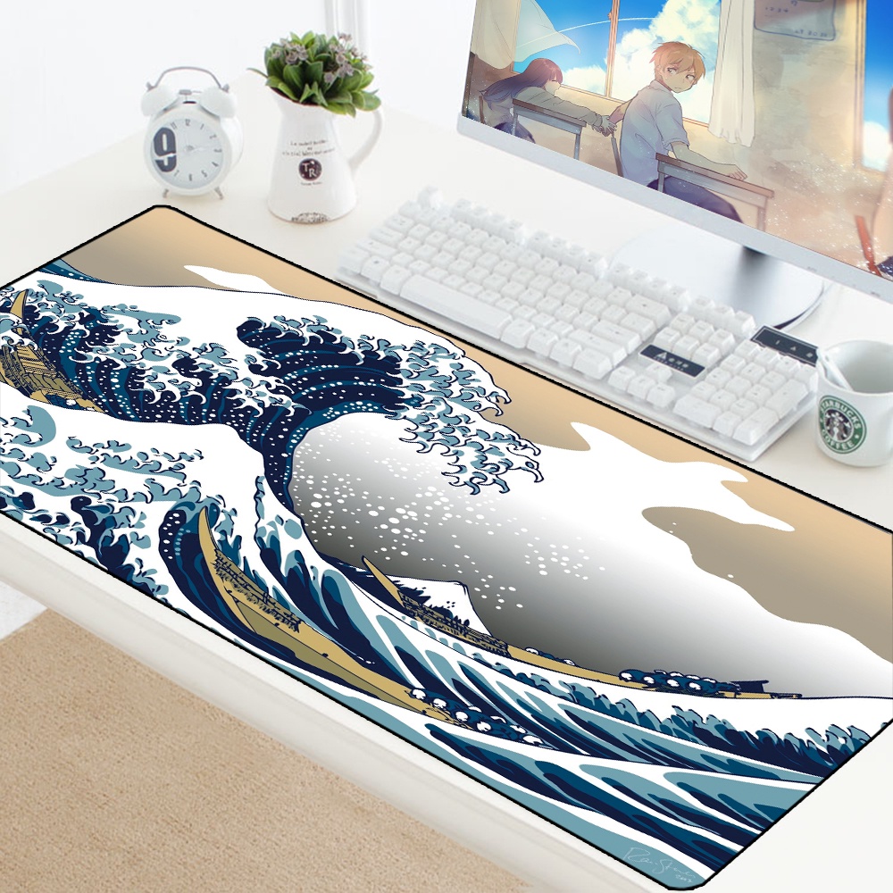 900x400mm Great Wave Off Art Large Size Mouse Pad XXL Natural Rubber PC ...