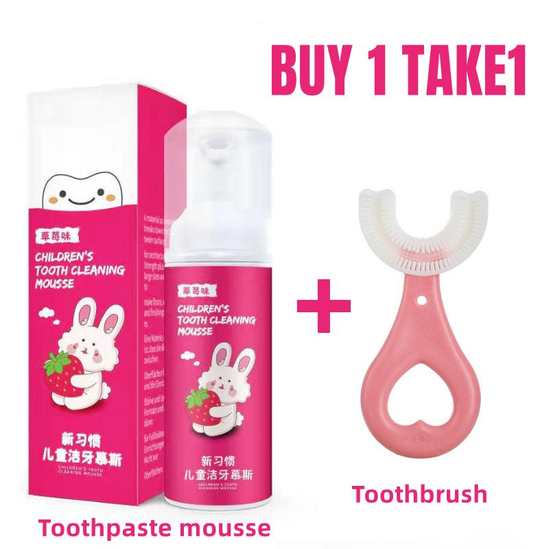 Baby Toothbrush U-Shape Toothbrush Kids Mousse Foam Toothpaste Baby ...