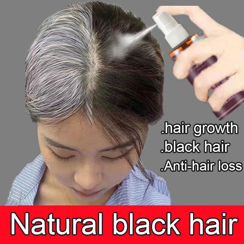 Black Hair Serum Dyeing Spray Black Hair Growth Shampoo 100ml Polygonum