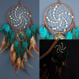 Dream Catcher Blue Tree Of Life With Feathers, Mobile Led Fairy Lights  Handmade Indians Traditional
