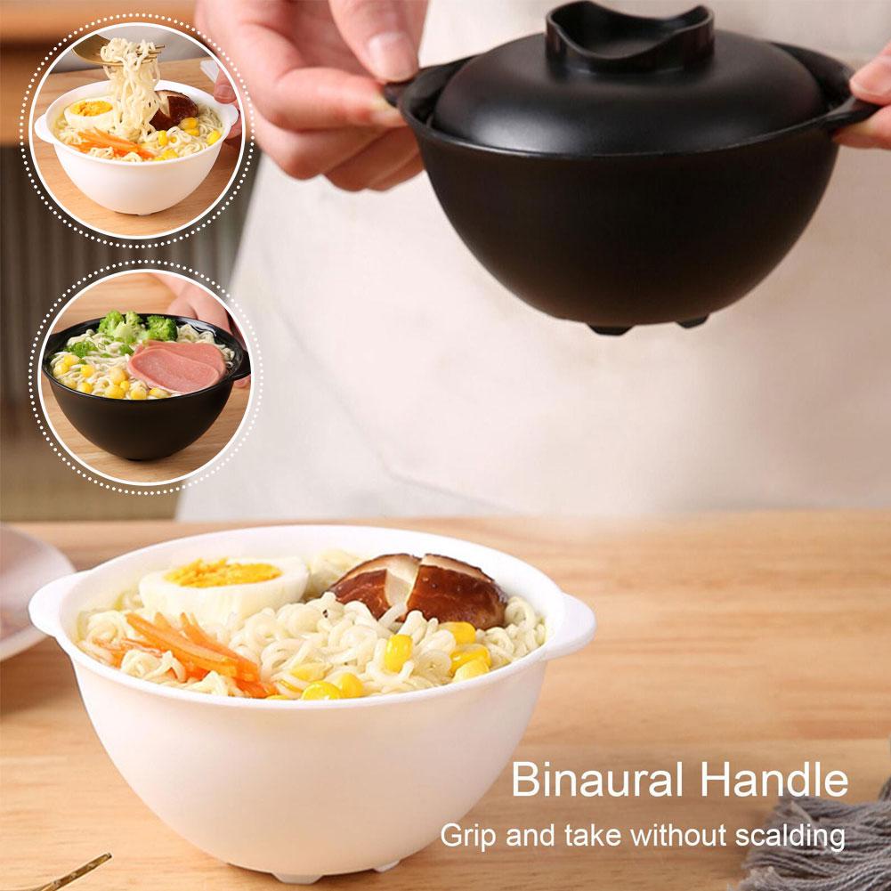 Ramen Bowl Microwavable Instant Noodle Bowls With Lid Microwave Bowl Covered Design For Heating
