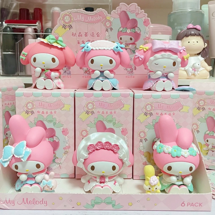 Miniso Sanrio Blind Box Tea Party Melody Handmade Toy Desktop ...