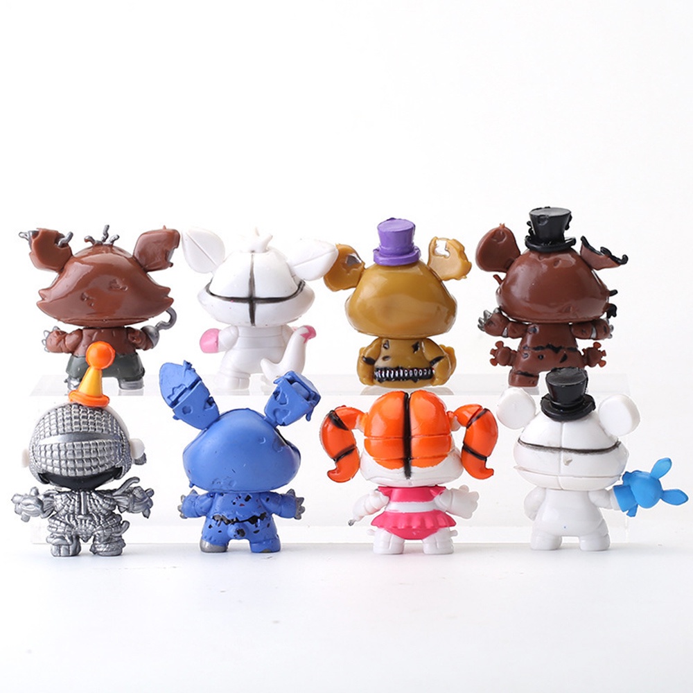 8 Pcs/Set FNAF Figure Freddy Bonnie Foxy Figures Collection Model Game ...