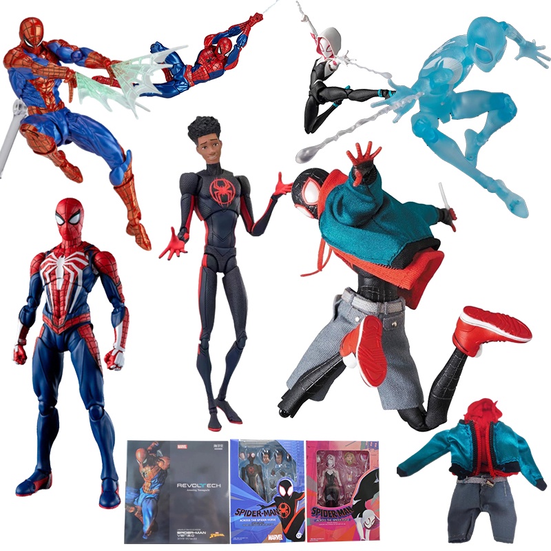 Spider Man MAF 107 SV Miles Morales SHF Gwen SV Peter B.Parker ...