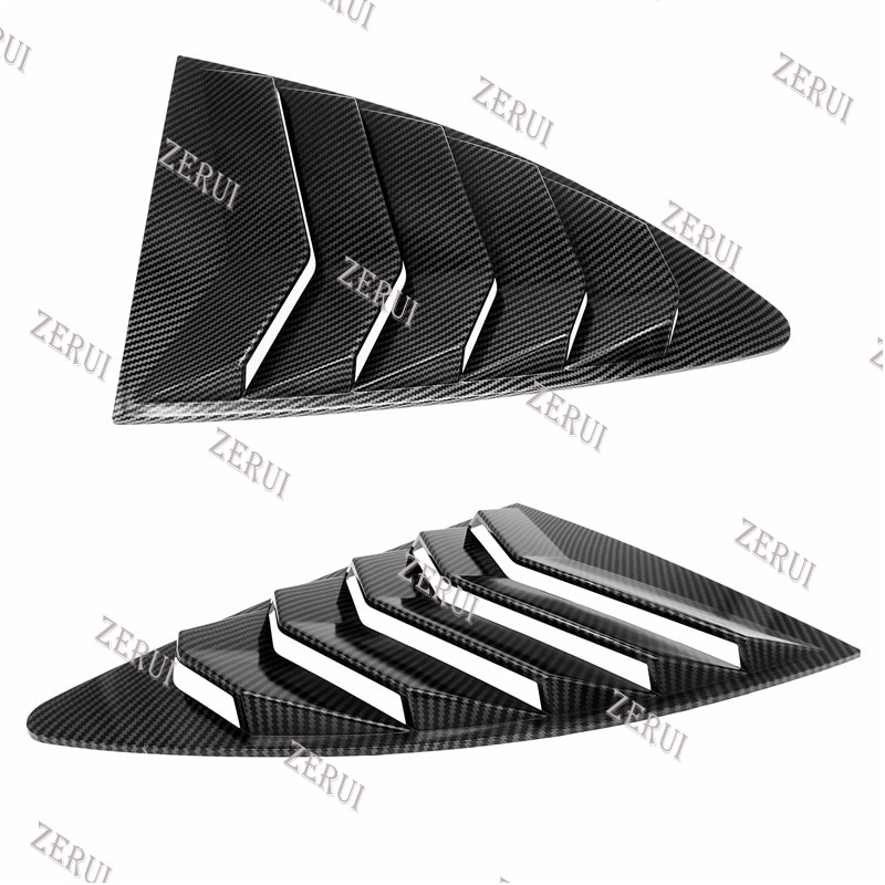 ZR For Rear Quarter Window Louvers Spoiler Panel ABS Decoration ...