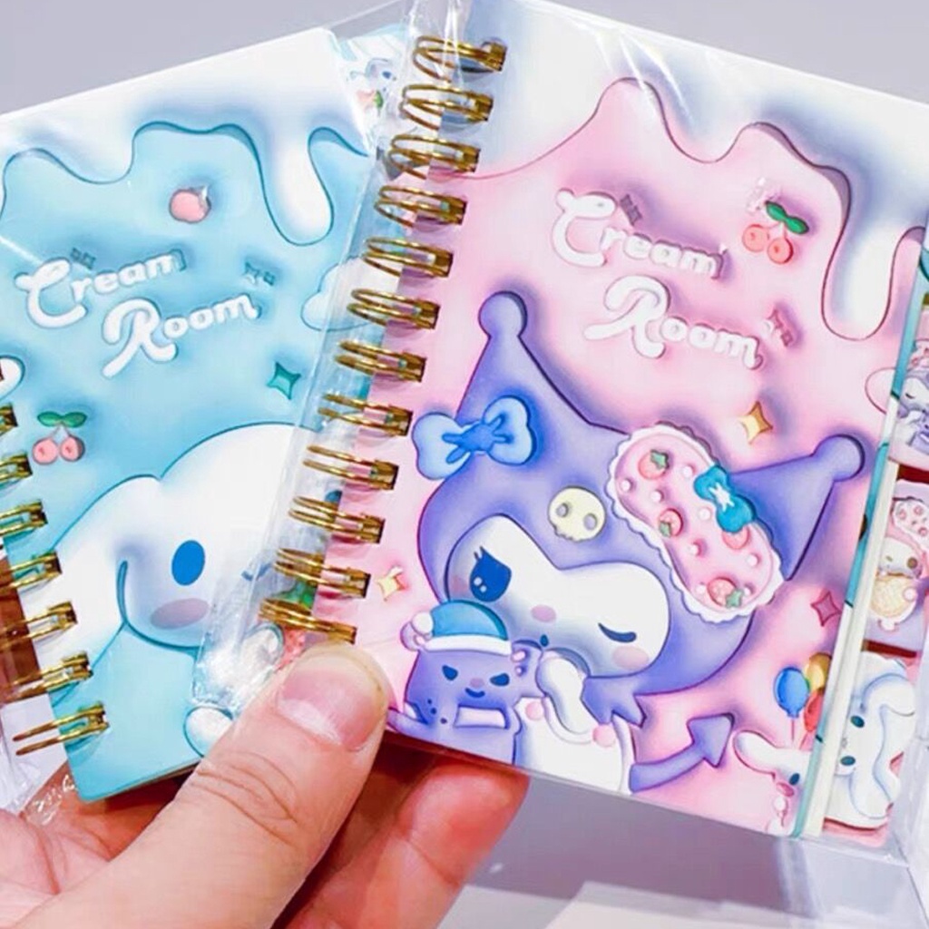 3d Sanrio Notepad Cinnamoroll Kuromi My Melody Coil Book Learning Stationery Portable Notebook 6021