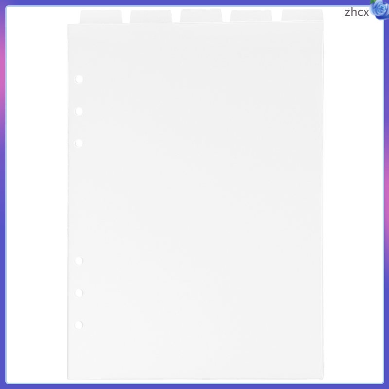 Clear Binder Divider Detachable Notebook Divider PVC Binder Tab Binder