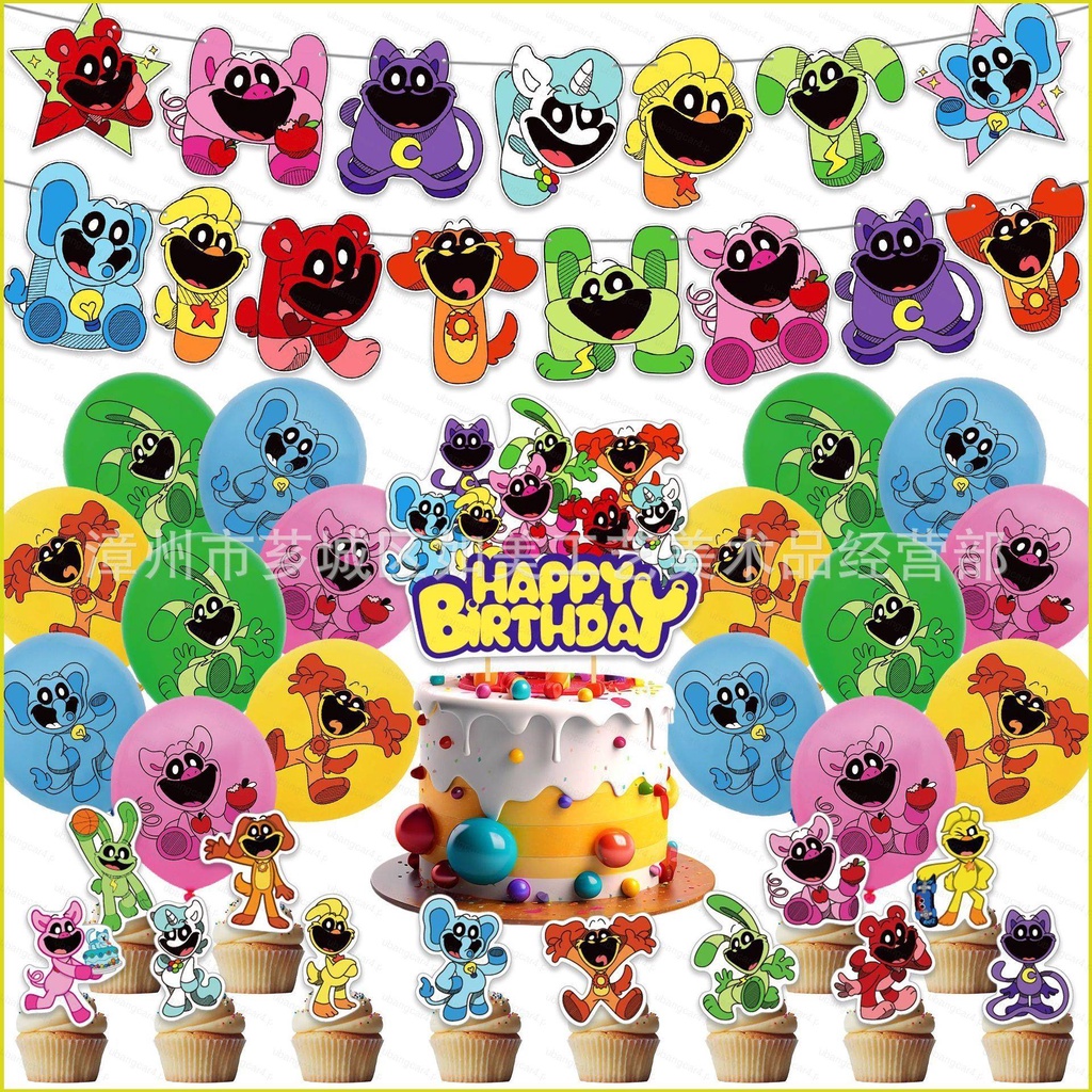 NEW Smiling Critters theme kids birthday party decorations banner cake ...