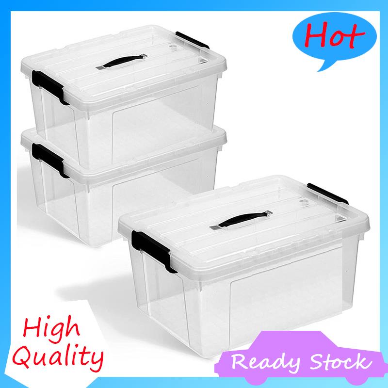 Storage Boxes with Lids, Set of 3, Modern Stacking Boxes for ...