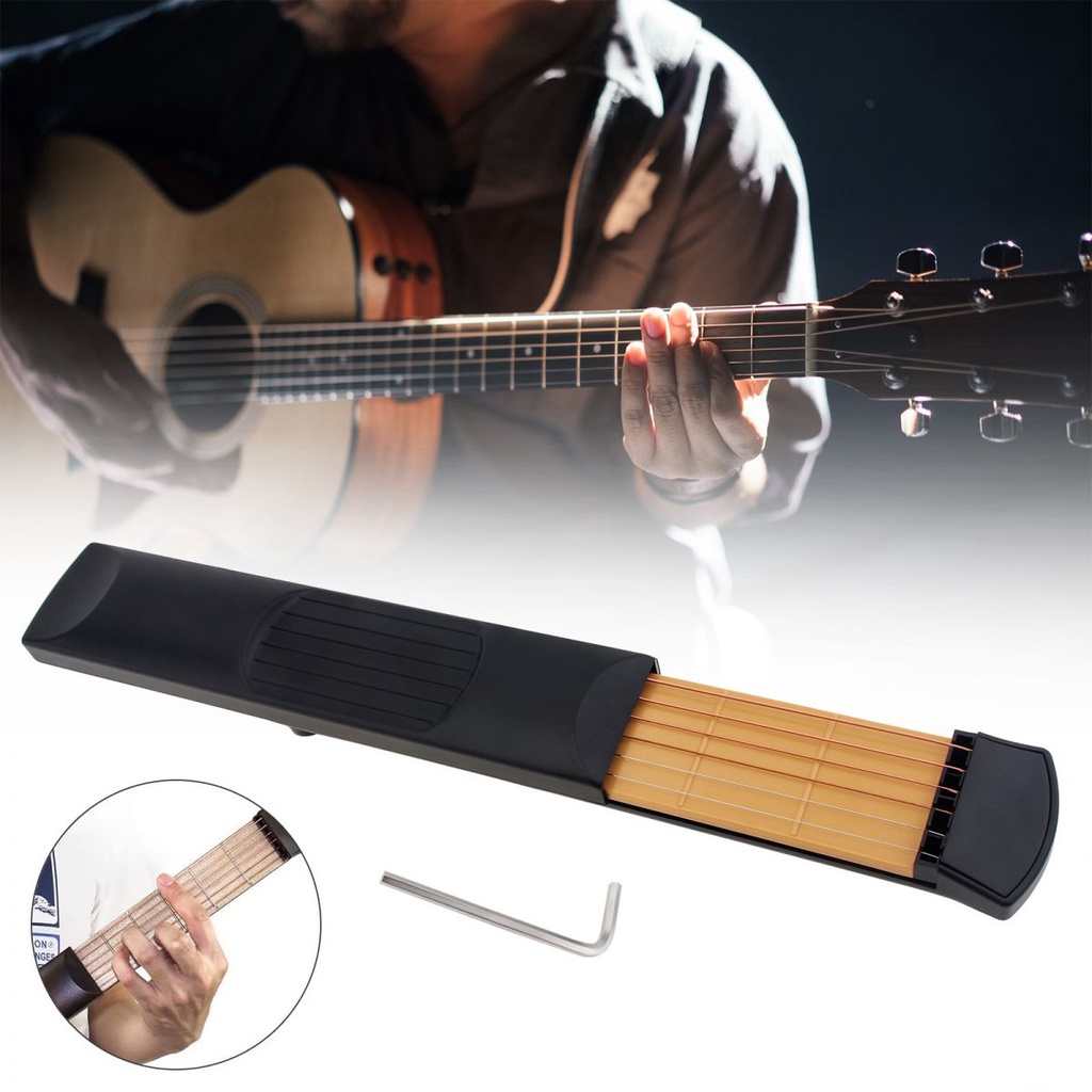 Portable Pocket Acoustic Guitar Practice Tool Gadget Chord Trainer 6 ...