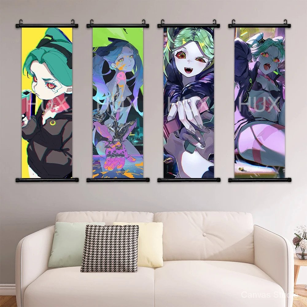 Anime Wall Art Scroll Painting Print Poster Cyberpunk Edgerunners Lucy ...