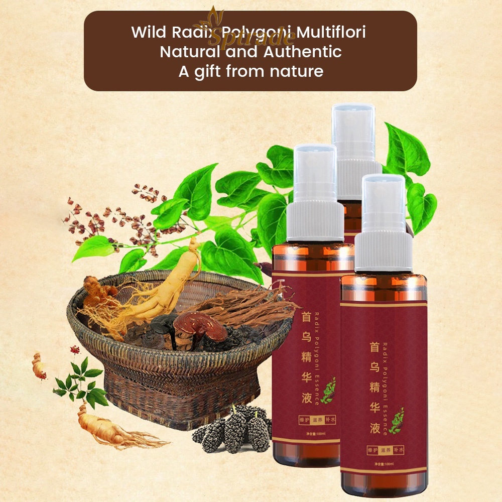 herbal Black hair spray Polygonum Multiflorum Essence Herbal essence