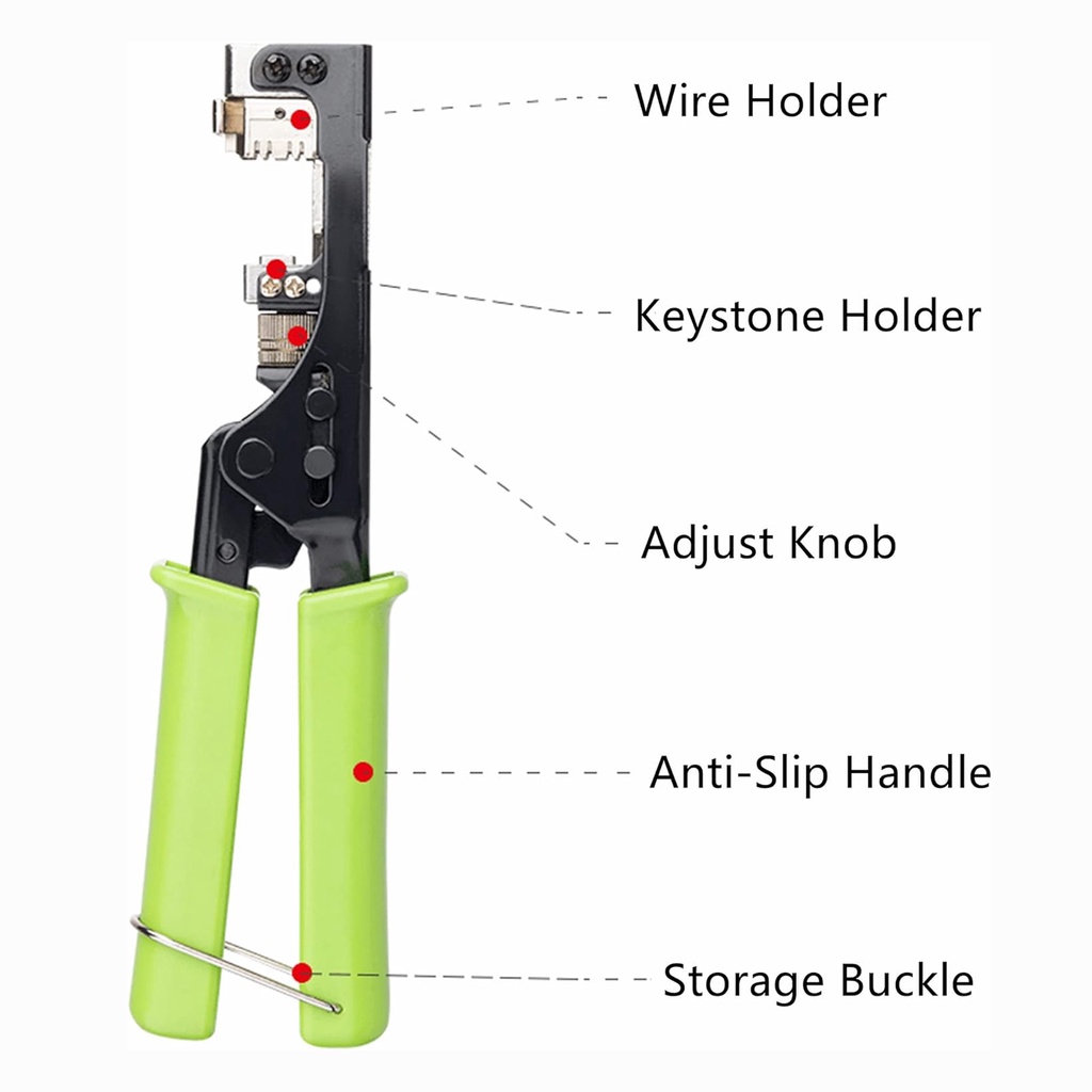 ZoeRax 180° Network Module Wire Cutter RJ45 Module Keystone Jack Punch ...