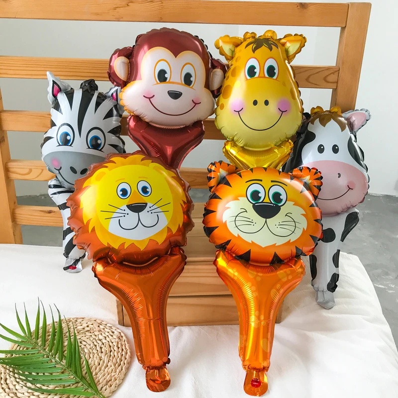 5 Large Woodland Animal Foil Balloons - Ginger Fox Theme, Multicolor - Baby Shower/Birthday Decor