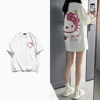 Free Roblox T-shirt soft white and pink hello kitty themed shirt