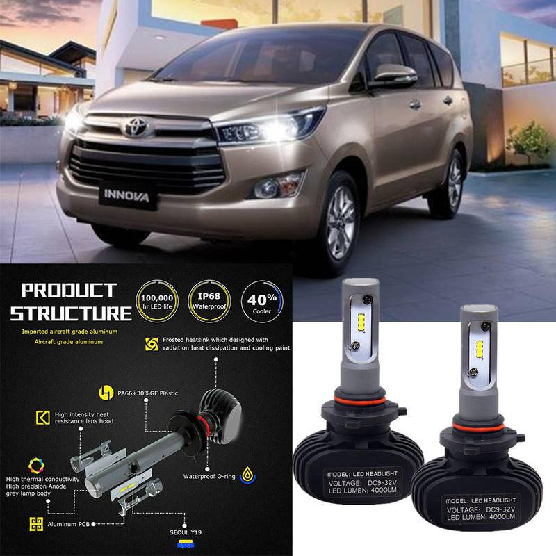 2pc LED White 6000K S1 Bulbs NW Headlight Kit FOR Toyota Innova 2012 ...