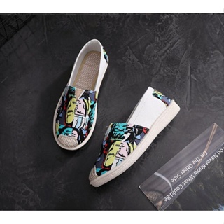 Sales COD! Women's Canvas Shoes Beautiful Slip On Shoes Ladies Loafers ...