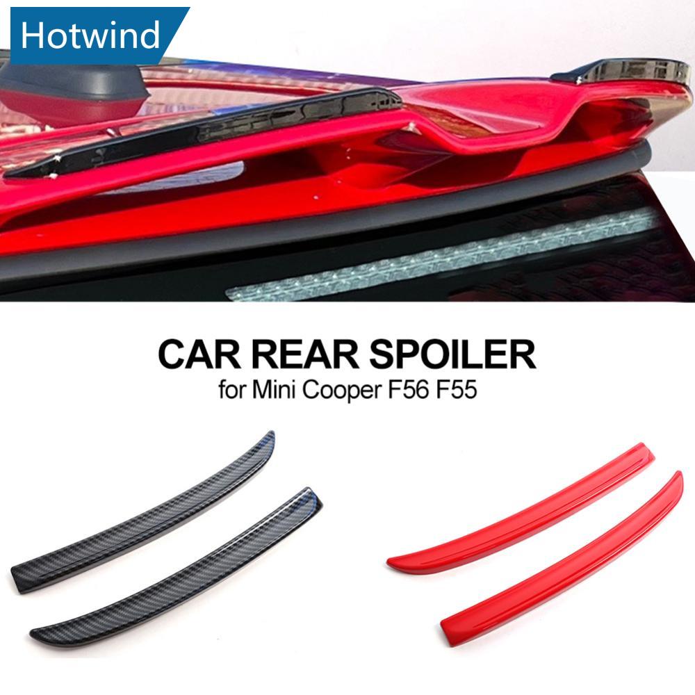 HW 2Pcs Car Rear Spoiler Extension Lip Fins Spoiler Red Carbon Fiber ...