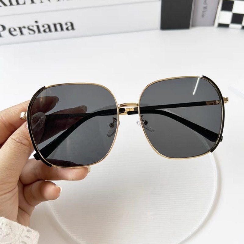 Korean Fashion Sunglasses for Women Summer Sunglasses Metal Frame Sunglasses UV400 with Gradient