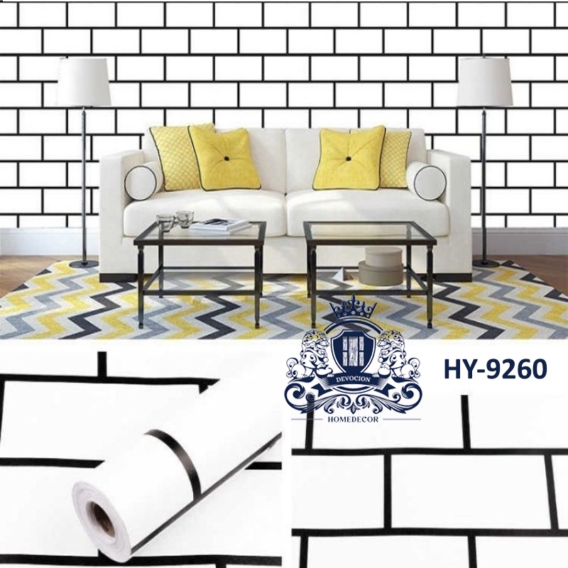 PUTIH White Brick Wall Wallpaper White Brick Wall Sticker White Brick ...