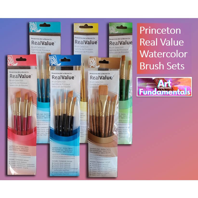 Princeton Real Value Brush Sets, Watercolor Brush Sets, Synthetic