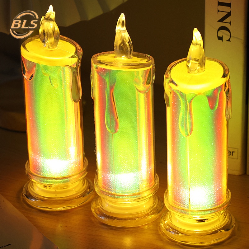 Creative Dazzling Colorful Pillar Simulation Tear Dropping LED ...