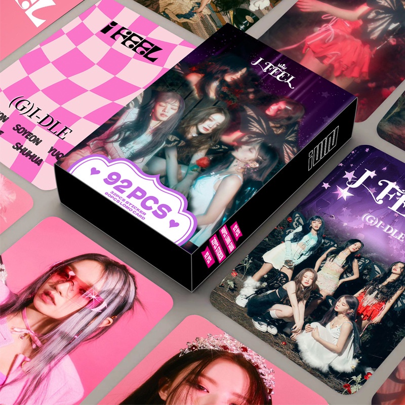 92pcs/box (G)IDLE Lomo cards HEAT I FEEL I LOVE Album Stickers ...