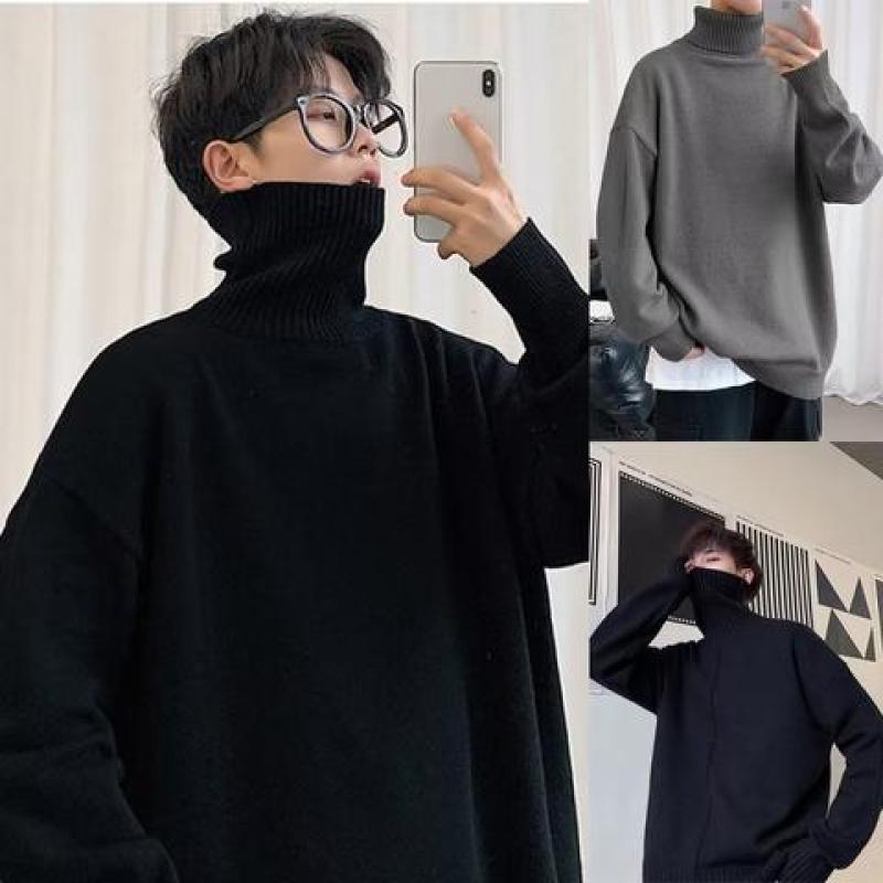 Men's Full Size Turtleneck Slim Tank Plus Size